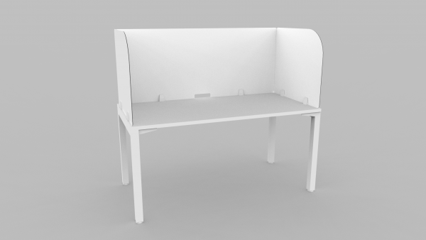 CleanScreen on Fixed Desk, view from back