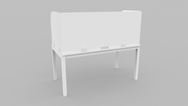 CleanScreen on Fixed Desk, view from back