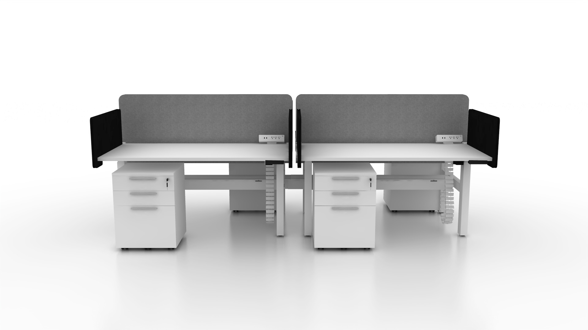 Agile Double Sided 4Pod Shared Desk