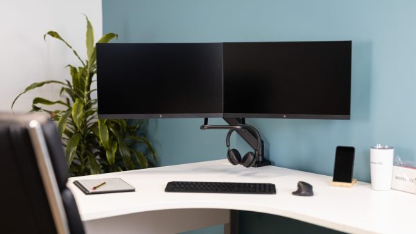 ICON Momentum Dual Monitor Arm • atWork Office Furniture Canada