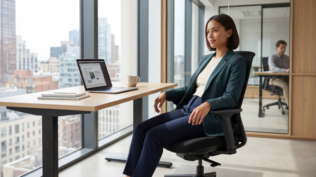 Person on a comfy chair
